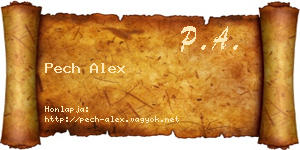 Pech Alex névjegykártya