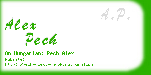 alex pech business card